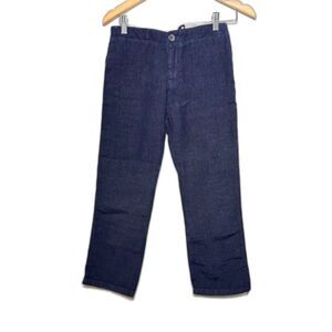 Luca Faloni Boys Pants Lipari Junior Linen Navy Size 11/12 Dress School preppy